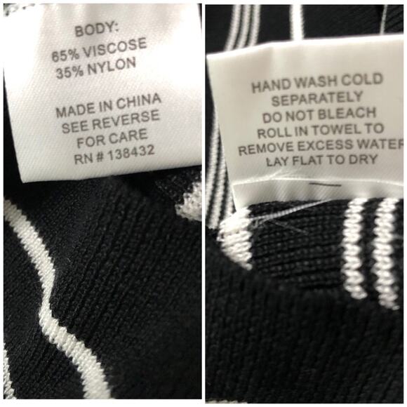 ModCloth NWOT Ruffle Knit Top Stripe Size XXS Half Sleeve Black White Boat Neck - Picture 8 of 8